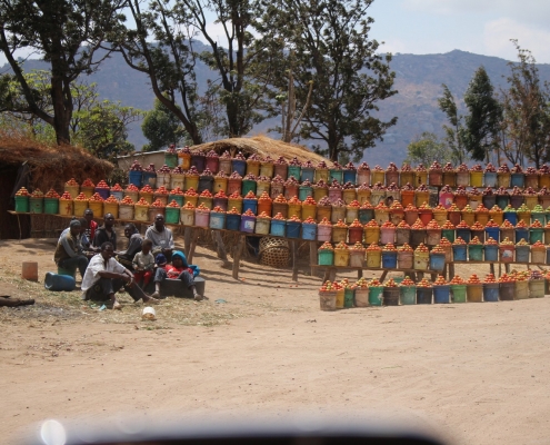 Tanzania Southern Circuit Safari, local villagers selling their produce