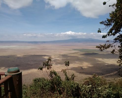 View of the Ngorongoro Crater during dry season