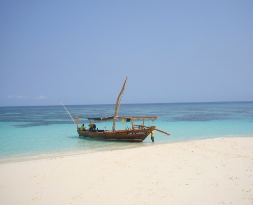 Zanzibar Beach local fisherboat