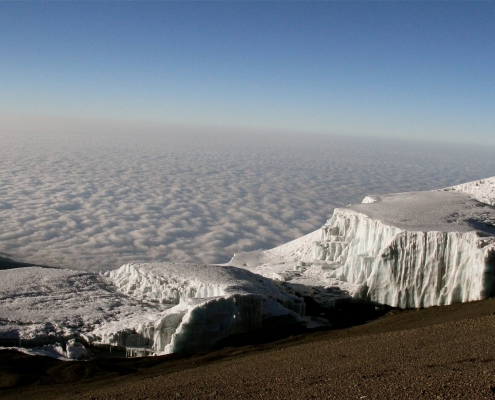 View above the clouds, Machame Route Kilimanjaro