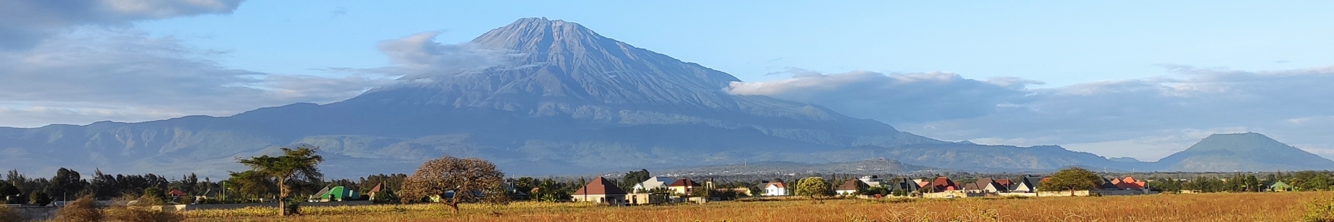 View of the majestic Mount Meru from Kisongo area, near Arusha Airport